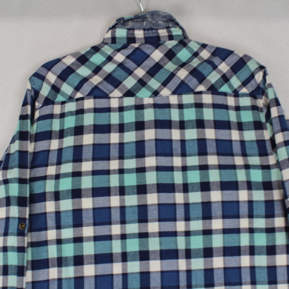 Jachs Girlfriend Plaid Flannel Long Sleeve Shirt bea Women's Large - Picture 10 of 10